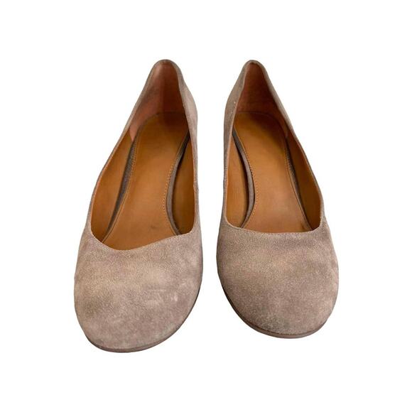 Franco Sarto‎ Aziza Brown Suede Pumps Chunky Heels Size 9M - Picture 3 of 7